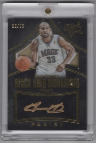 2015-16 Panini Black Gold - Signatures #BG-GHL - Grant Hill AUTO, SN75 - Orlando Magic