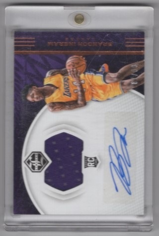 2016-17 Panini Limited - RPA #120 - Brandon Ingram ROOKIE, AUTO, MEM, SN99 - LA Lakers