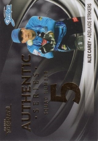 CRICKET - Traders 2023-24 - Authentics Foil Number #AN03 - Alex Carey - Adelaide Strikers
