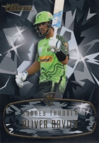 CRICKET - Traders 2023-24 - MOJO Black Diamond #MB139 - Oliver Davies SN28 - Sydney Thunder