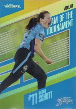 CRICKET - Traders 2023-24 - Team of the Tournament Gold #TTG11 - Megan Schutt SN100 - Adelaide Strikers