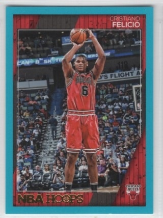 2016-17 Hoops - Teal #167 - Cristiano Felicio SN49 - Chicago Bulls
