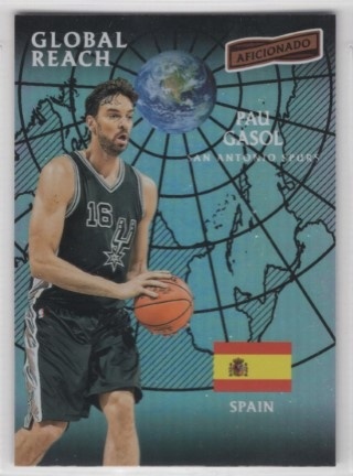 2016-17 Panini Aficionado - #109 Pau Gasol GLOBAL REACH - San Antonio Spurs
