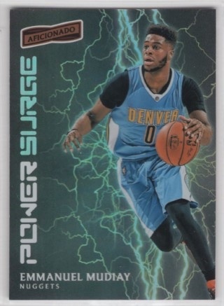 2016-17 Panini Aficionado - Power Surge #04 - Emmanuel Mudiay - Denver Nuggets