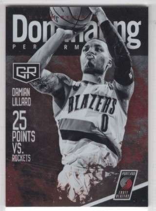 2016-17 Panini Grand Reserve - Dominating Performances #17 - Damian Lillard - Portland Trail Blazers
