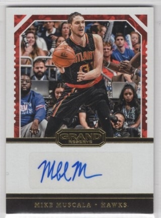 2016-17 Panini Grand Reserve - Reserve Signatures #48 - Mike Muscala AUTO, SN99 - Atlanta Hawks