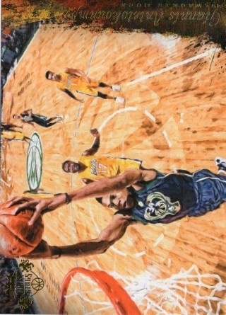 2016-17 Court Kings - Panoramics (5 x 7) Box Topper #18 - Giannis Antetokounmpo - Milwaukee Bucks