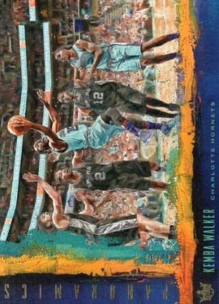 2017-18 Court Kings - Panoramics (5 x 7) Box Topper #24 - Kemba Walker - Charlotte Hornets