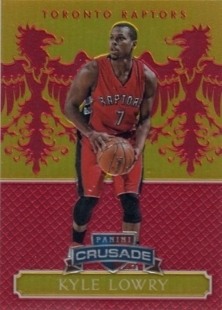 2014-15 Panini Excalibur - Crusade Red #007 - Kyle Lowry SN99 - Toronto Raptors