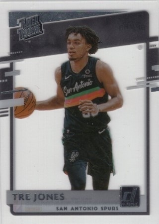 2020-21 Clearly Donruss - #070 Rated Rookie - Tre Jones ROOKIE - San Antonio Spurs