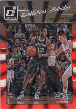 2016-17 Donruss - Red Holo Laser #115 - LaMarcus Aldridge SN99 - San Antonio Spurs