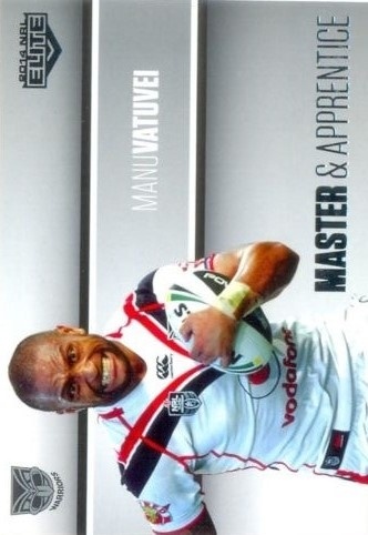 NRL - 2014 Elite - Master & Apprentice #MA29 - Manu Vatuvei - New Zealand Warriors