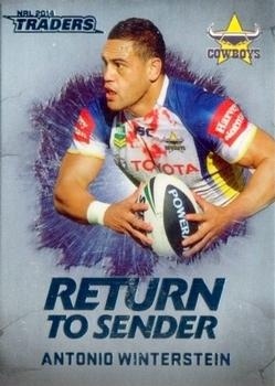 NRL - 2014 Traders - Return to Sender #RTS08 - Antonio Winterstein - North Queensland Cowboys