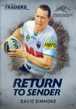 NRL - 2014 Traders - Return to Sender #RTS20 - David Simmons - Penrith Panthers