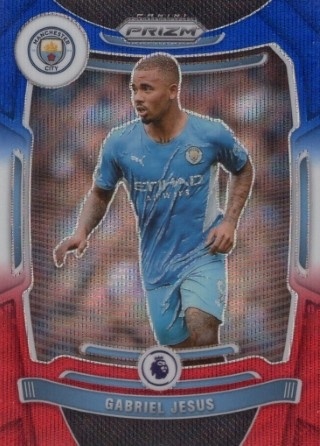 SOCCER - 2021-22 Panini Prizm Premier League - Prizms Red, White & Blue #015 - Gabriel Jesus - Manchester City
