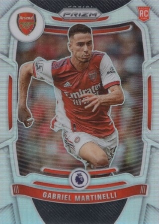 SOCCER - 2021-22 Panini Prizm Premier League - Prizms Silver #203 - Gabriel Martinelli ROOKIE - Arsenal FC