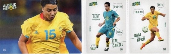 2021 Woolworths Aussie Heroes Stickers - #043 Sam Kerr / #044 Tim ...