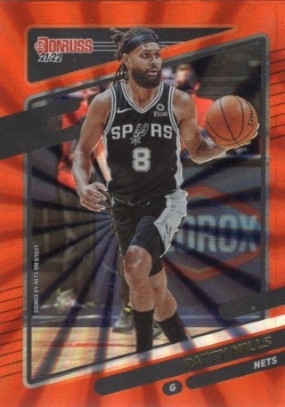 2021-22 Donruss - Holo Orange Laser #049 - Patty Mills - Brooklyn Nets
