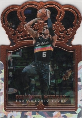 2021-22 Panini Crown Royale - Crystal #086 - Dejounte Murray - San Antonio Spurs