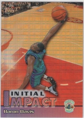 1999-00 Topps - Initial Impact REFRACTOR #I05 - Baron Davis - Charlotte Hornets