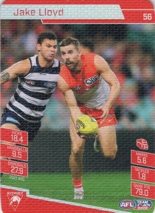 AFL - 2022 TeamCoach - Canvas #056 - Jake Lloyd - Sydney Swans