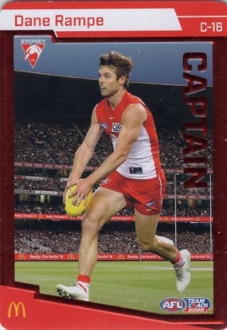 AFL - 2022 TeamCoach - Captain Red #C16 - Dane Rampe - Sydney Swans