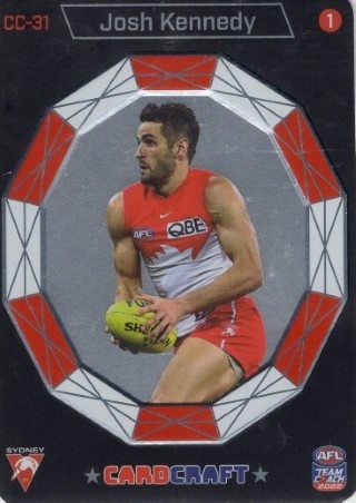 AFL - 2022 TeamCoach - Craft Card 1 #CC31 - Josh Kennedy - Sydney Swans