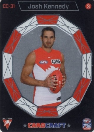AFL - 2022 TeamCoach - Craft Card 3 #CC33 - Josh Kennedy - Sydney Swans