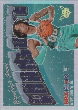 2023-24 Hoops Winter - Rookie Greetings Holo #07 - Nick Smith Jr. - Charlotte Hornets