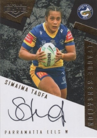 NRL - 2022 Elite - League Sensation Black Signature #LSB20 - Simaima Taufa AUTO, SN60 - Parramatta Eels