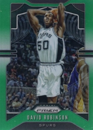 2019-20 Panini Prizm - Prizm Green #009 - David Robinson - San Antonio Spurs