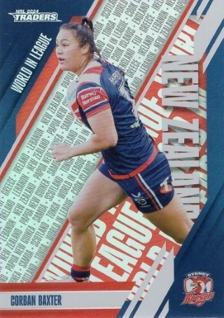 NRL - 2024 Traders - World in League #WL47 - Corban Baxter - Sydney Roosters