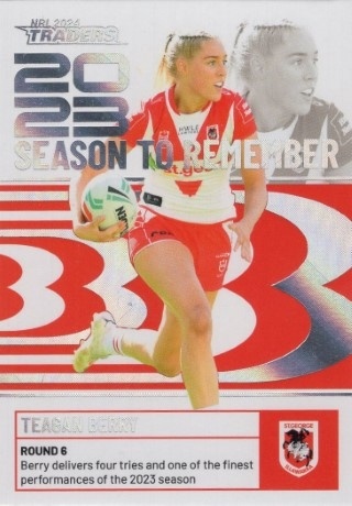 NRL - 2024 Traders - Season to Remember #SR42 - Teagan Berry - St. George Dragons