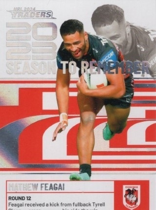 NRL - 2024 Traders - Season to Remember #SR40 - Mathew Feagai - St. George Dragons