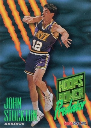 1994-95 Hoops - Power Predator #P-08 - John Stockton - Utah Jazz