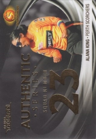 CRICKET - Traders 2023-24 - Authentics Foil Number #AN08 - Alana King - Perth Scorchers