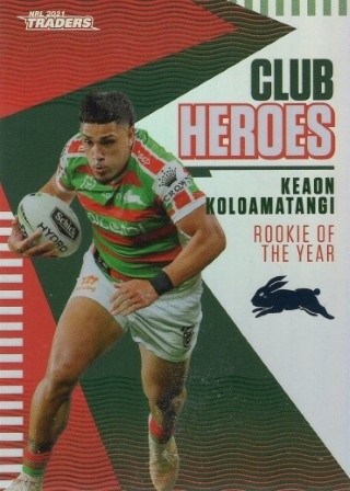 NRL - 2021 Traders - Club Heroes #CH24 - Keaon Koloamatangi - South Sydney Rabbitohs