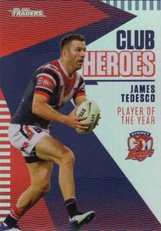 NRL - 2021 Traders - Club Heroes #CH27 - James Tedesco - Sydney Roosters