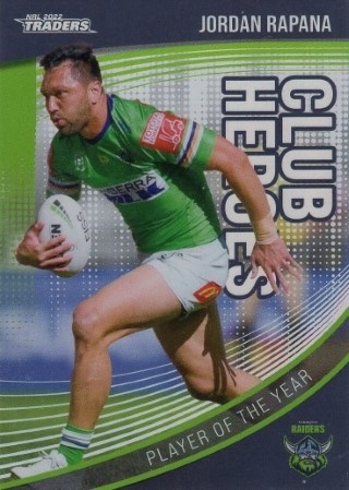 NRL - 2022 Traders - Club Heroes #CH03 - Jordan Rapana - Canberra Raiders