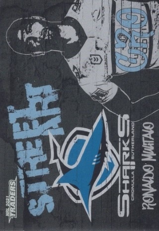 NRL - 2021 Traders - Street Art Black - #SAB04 - Ronaldo Mulitalo - Cronulla Sharks