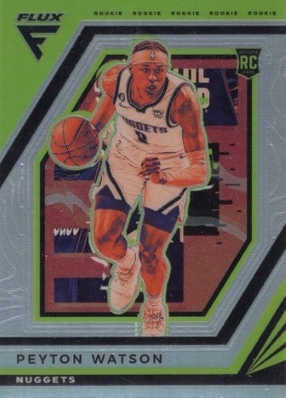 2022-23 Panini Flux - Silver #218 - Peyton Watson ROOKIE - Denver Nuggets