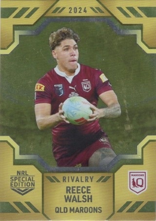 NRL - 2024 Rivalry - Gold #G06 - Reece Walsh - Queensland Maroons