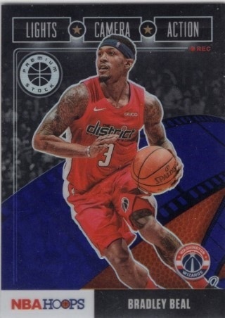 2019-20 Hoops Premium Stock - Lights Camera Action Purple #11 - Bradley Beal - Washington Wizards