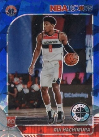 2019-20 Hoops Premium Stock - Prizm Blue Cracked Ice #206 - Rui Hachimura ROOKIE - Washington Wizards