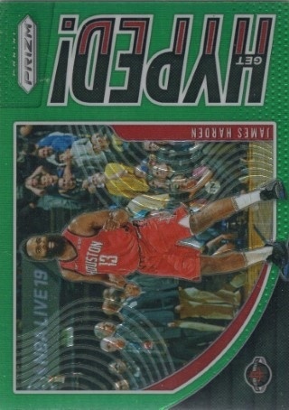 2019-20 Panini Prizm - Get Hyped! Green #05 - James Harden - Houston Rockets