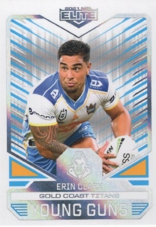 NRL - 2021 Elite - Young Guns #YG10 - Erin Clark PR334 - Gold Coast Titans