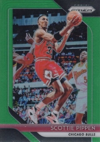 2018-19 Panini Prizm - Prizm Green #065 - Scottie Pippen - Chicago Bulls