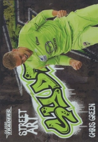 CRICKET - Traders 2020-21 - Street Art Black #SABK18 - Chris Green - Sydney Thunder