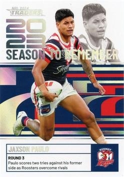 NRL - 2024 Traders - Season to Remember #SR43 - Jaxson Paulo - Sydney Roosters