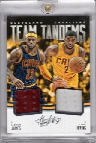 2015-16 Absolute - Team Tandems #TT-CLE - Kyrie Irving / LeBron James MEM, SN99 - Cleveland Cavaliers